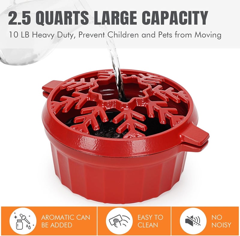 WILLOW WEAVE Cast Iron Wood Stove Steamer 2.5 Quart with Large Opening Top - Flake Bright Red - Image 4